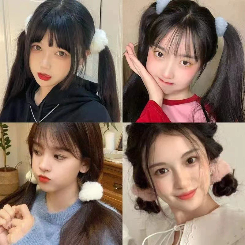 ยางรัดผม ขนฟูหลากสี น่ารัก Scrunchies