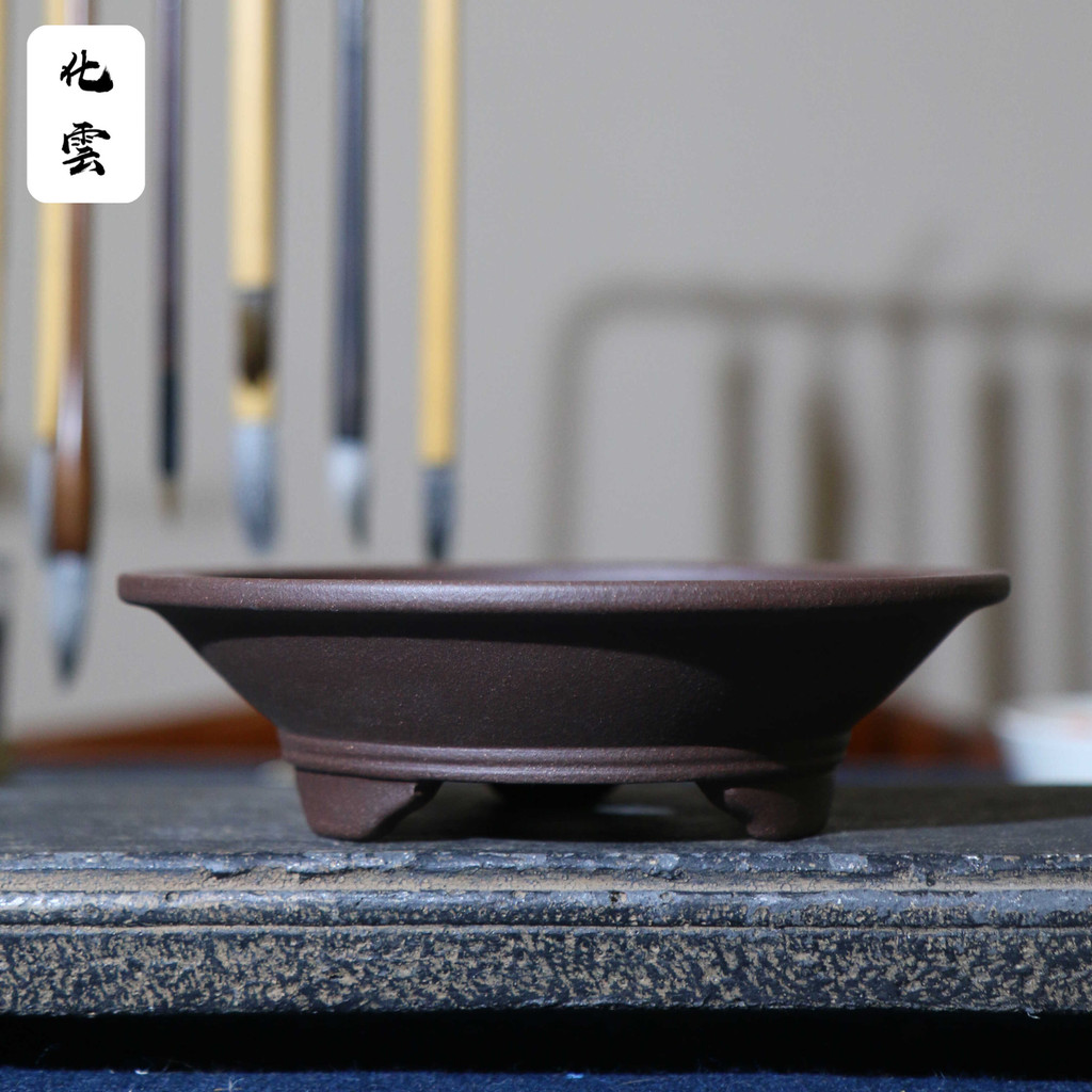 Yixing Boutique สีม่วง Calamus กระถางดอกไม้ Miniature ขนาดเล็ก Handmade Sparrow Plum Art ไม้ไผ่พืชสีเขียว Succulent Calamus หม้อหมวกบอนไซหม้อ [A602-01]