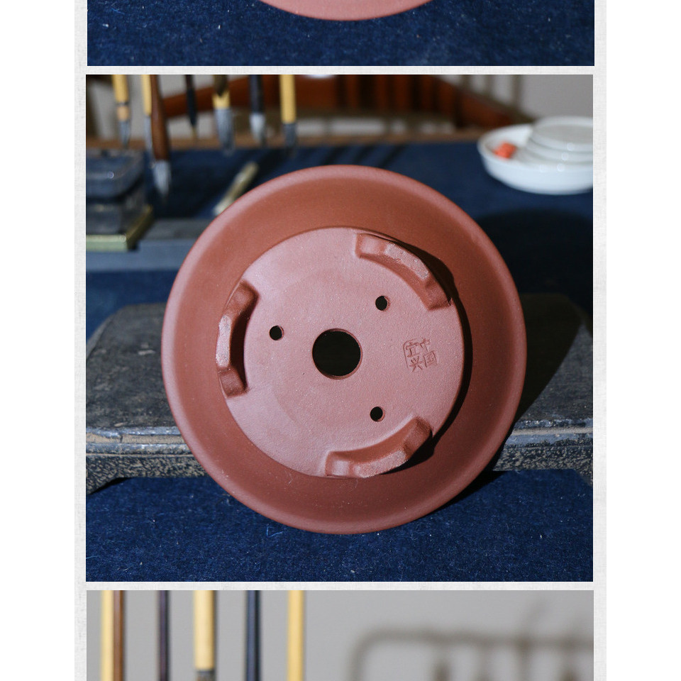 Yixing Boutique สีม่วง Calamus กระถางดอกไม้ Miniature ขนาดเล็ก Handmade Sparrow Plum Art ไม้ไผ่พืชสีเขียว Succulent Calamus หม้อหมวกบอนไซหม้อ [A602-01] - รูปที่ 6