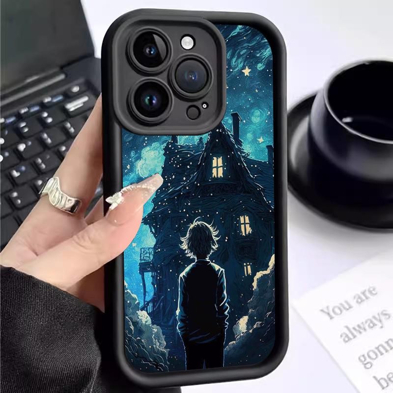 เหมาะสำหรับ VIVO Y3s 2020 Y53t 5G Y56 กรณีโทรศัพท์ป้องกันการตกเคส Cartoon Hut