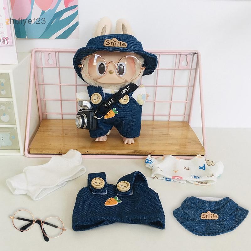 <zhuliye123> 17ซม.น่ารักminiตุ๊กตาplushเสื้อผ้าชุดอุปกรณ์เสริมเกาหลีkpop Exo Labubu Idolตุ๊กตาหลวมหมวกเสื้อผ้าDIYเด็กของขวัญNice