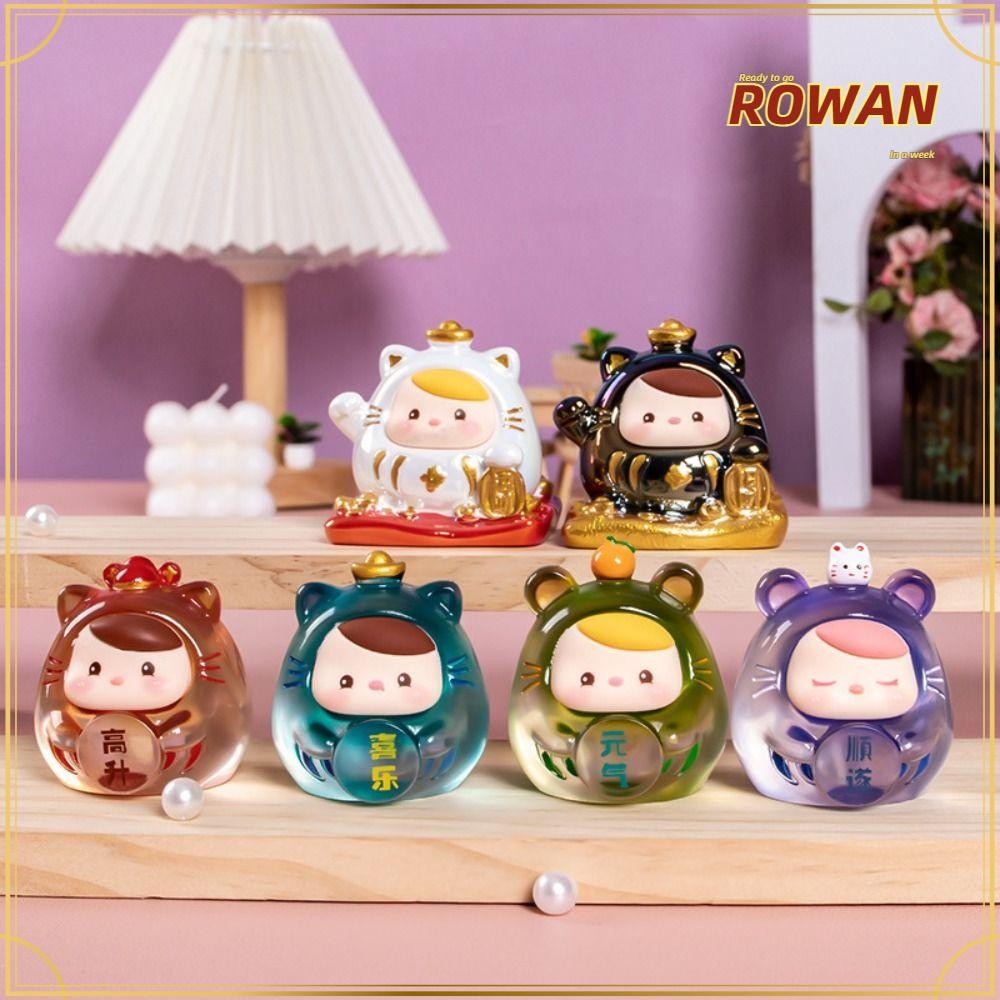 Rowans กล่องของเล่น, อะนิเมะรูปกล่องการ์ตูน, ปลาคาร์พ Koi Lucky Damo Cat ตกแต่งบ้านเดสก์ท็อปตกแต่งของขวัญ