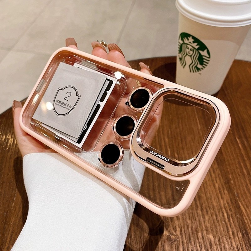 กล้องวงเล็บโลหะเคสโทรศัพท์สําหรับ iPhone 11 12 13 14 15 16 pro max 16 plus Anti drop เลนส์ป้องกัน 2-in-1 hard shell เคสโทรศัพท์