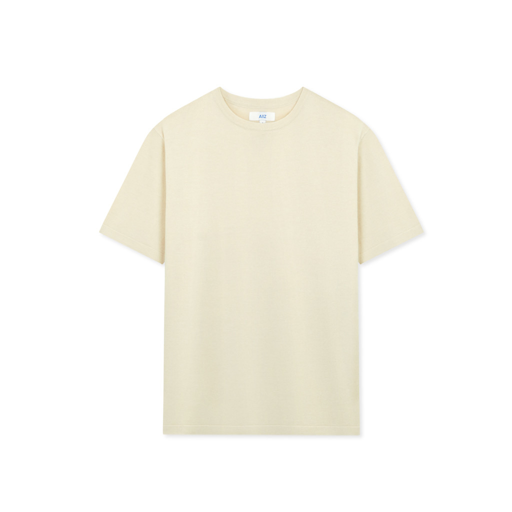 AIIZ (เอ ทู แซด) - เสื้อคอกลมผู้หญิงแขนสั้นผ้าถักสีพื้น Women's Short Sleeve Sweater