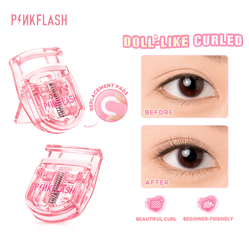 PINKFLASH #DollyCurl ที่ดัดขนตาแบบพกพาขนตาแบบขดแบบตุ๊กตาเริ่มต้นเหมาะสําหรับรูปทรงดวงตาส่วนใหญ่