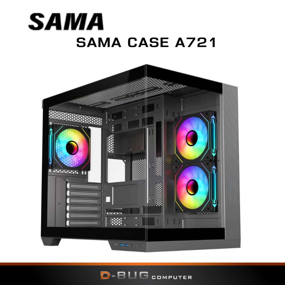 SAMA CASE A721 Black (เคสคอมพิวเตอร์)