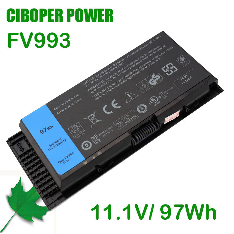 CP Original Laptop Battery FV993 11.1V 97/65Wh Compatible With FJJ4W PG6RC R7PND OTN1K5  For M6600 M