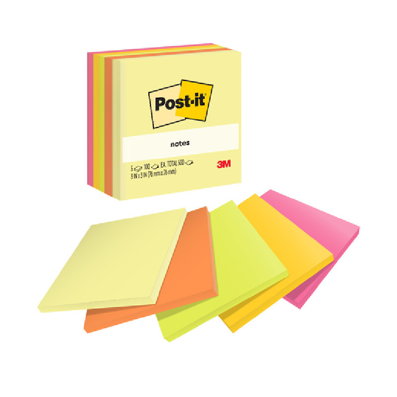 Post-it® กระดาษโน้ต รุ่น 654-5ASST