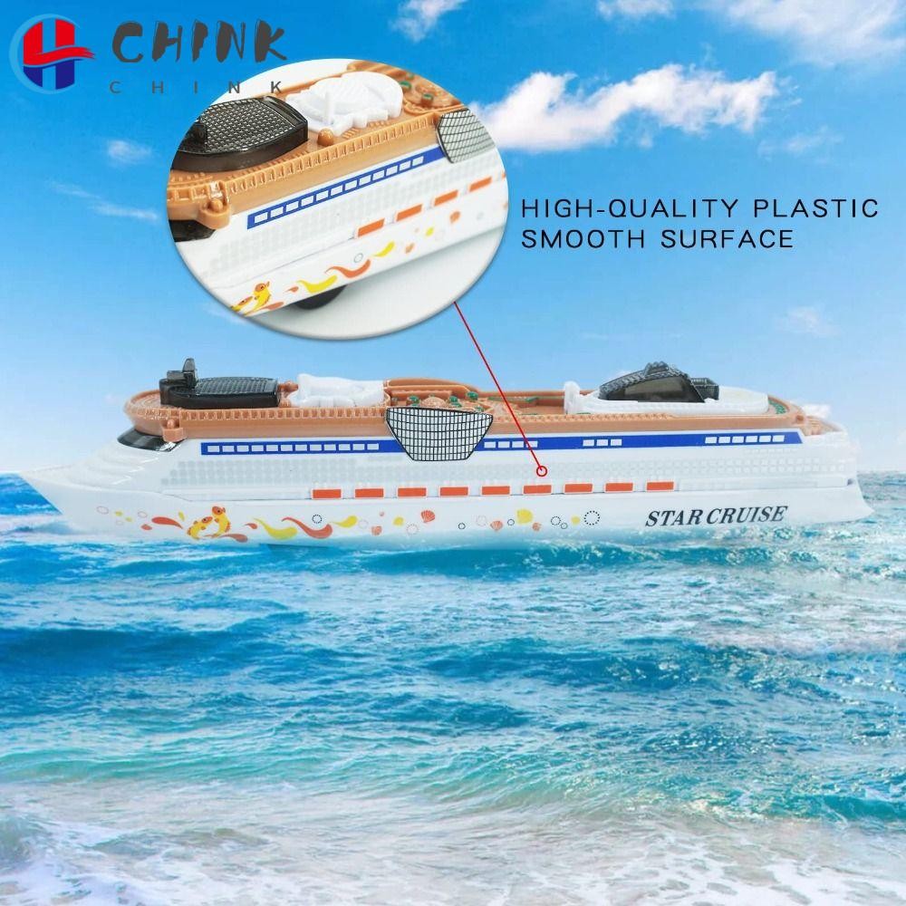 Chink Cruise Ship Model Toy Collection สําหรับเด็กจําลองตกแต่งบ้าน