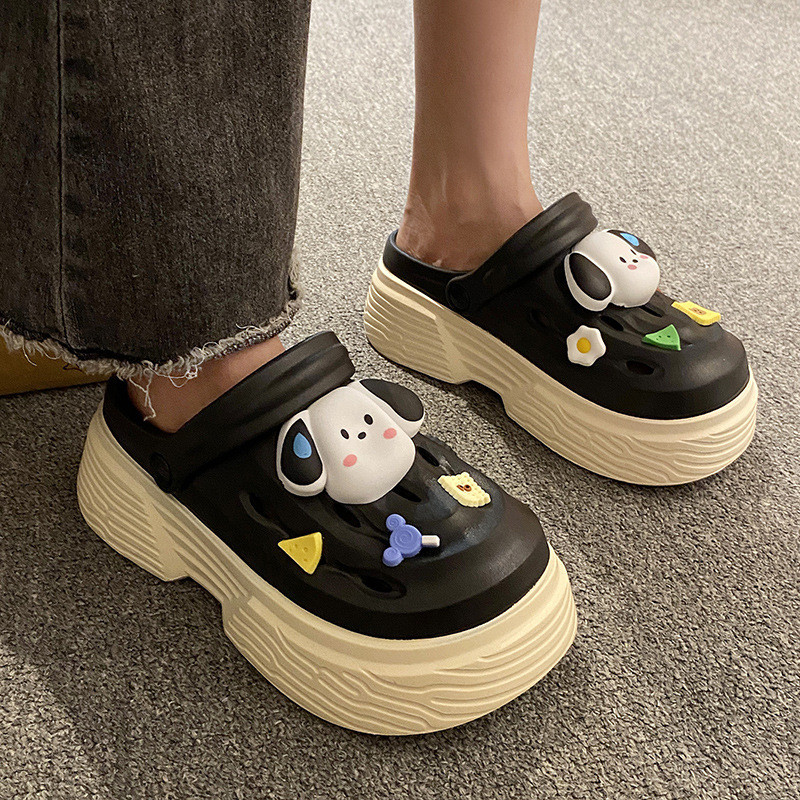 2024 ฤดูร้อนใหม่การ์ตูน Pacha Dog Thick-Soled Clogs - รองเท้ารูนุ่มสําหรับรูปถ่ายชายหาด