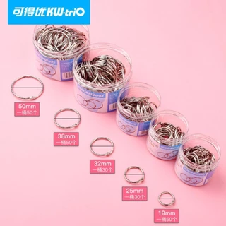 สันห่วง ห่วงใส่กระดาษ สันห่วงถอดได้ (สีเงิน-ขนาด 19-25-32-38-50)ห่วงร้อยเอกสาร ห่วงคล้องเอกสาร ห่างกุญแจ HOME&OFFICE
