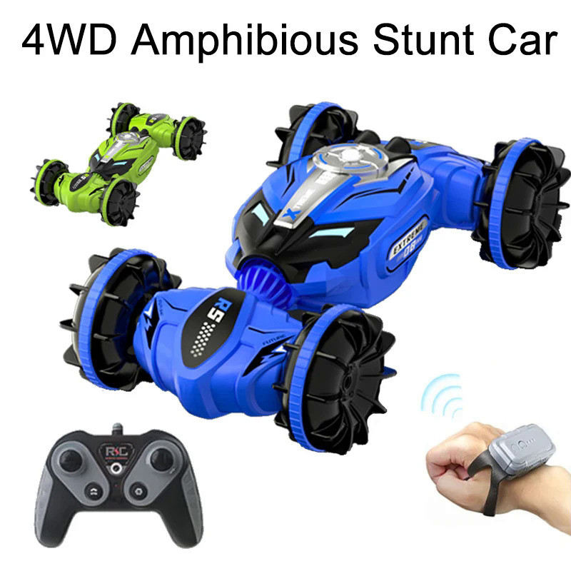 JJRC Q150 RC Stunt Car 2.4GHz Amphibious Off Road Climbing Water & Land 4WD Remote Control Racing Ca