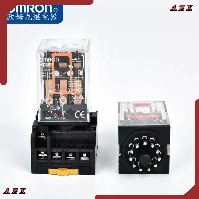 รีเลย์ MK3P-I AC220V ,12VDC ,24VDC+ซ็อคเก็ต ขอบแท้ รับประกันนานถึง7วัน i ร้านเราส่งทุกวัน