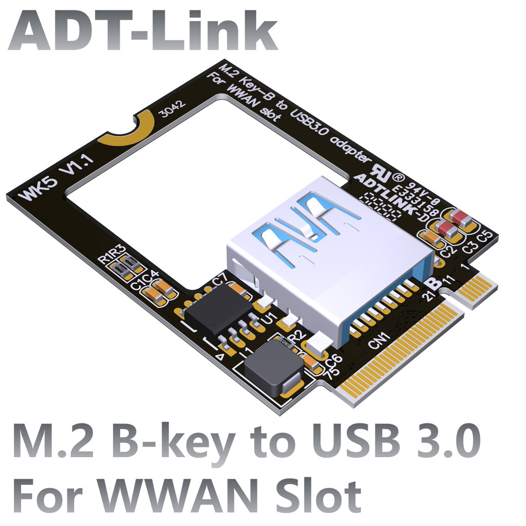 [ปรับแต่ง] Adt-link M.2 B-key Adapter ไร้สายบลูทูธ wifi การ์ดเครือข่าย USB 3.0 Solid State Drive NGF