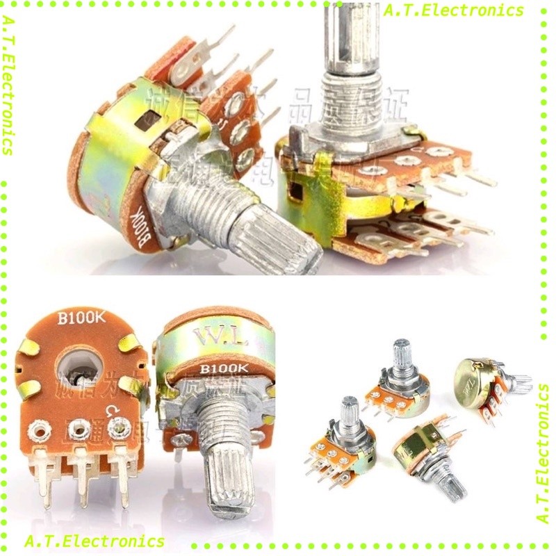 3ชิ้น  ต่อชุด WH148 วอลุ่มkBขนาด1w 3ขา1K 2K 5K 10K 20K 50K 100K 1M 102 103 104 500k 250k พร้อมส่งในไทย