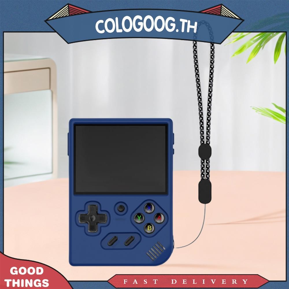[colog.th] ฝาครอบป้องกันซิลิโคนป้องกันรอยขีดข่วนพร้อมเชือกเส้นเล็กสําหรับ Anbernic RG35XX Plus