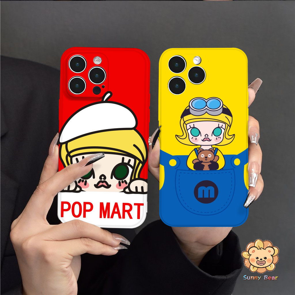เคสโทรศัพท์iPhone 16 Pro Maxมอลลี่ มินิน่ารักซิลิโคนเหลวโทรศัพท์มือถือกรณีfull-bodyป้องกันกันกระแทกtpuยางนุ่มสําหรับiphone 16 Pro Max 7plus 11 14 15 12 13 Pro Max 7 8 Plus XR XS