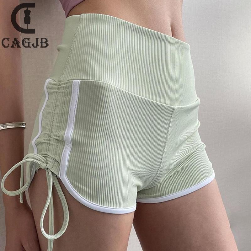 [CAGJB] กางเกงขาสั้นกีฬาวิ่งโยคะมีเชือกรูดลําลองแฟชั่นสําหรับผู้หญิง UOM