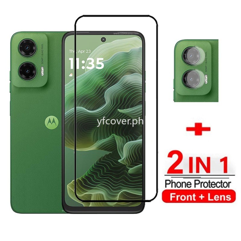 Moto G35 5G 2 ใน 1 กระจกนิรภัยสําหรับ Motorola Moto G35 G55 5G G85 E14 G24 Power G04 G34 5G G54 G32 