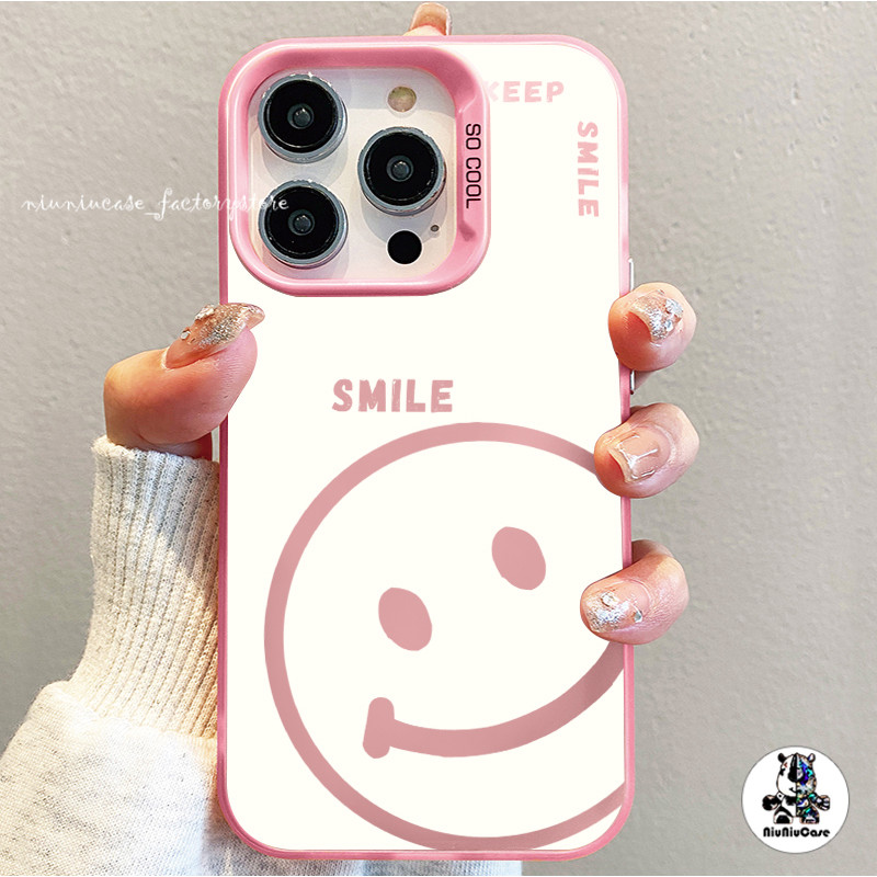 รูปแบบหน้ายิ้ม For เคสไอโฟน11 13 ซิลิโคนนุ่มเคสโทรศัพท์ For IPhone 11 12 13 16 7Plus 14 15 Pro MAX 8P X XR XS เคสมือถือ