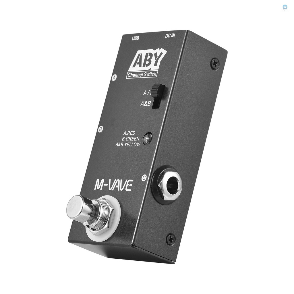 M-vave ABY Line Selector AB Switch Mini Guitar Effect Pedal True Bypass Guitar Bass Pedal AB Box - สวิตช์ช่อง ABY