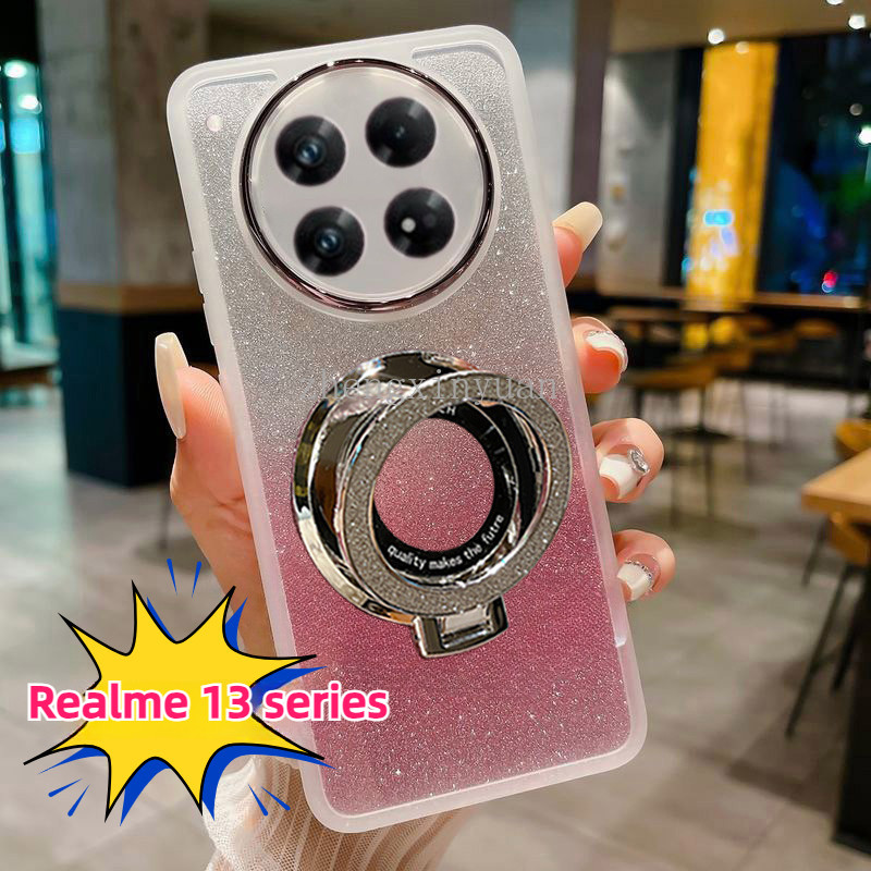 Realme 13 + 13 Pro Plus 2024 5G Bling Bling แหวนสําหรับ Realme13plus 13plus Realme13 13Pro 13Pro + 13ProPlus Soft Glitter Slim ปกหลัง