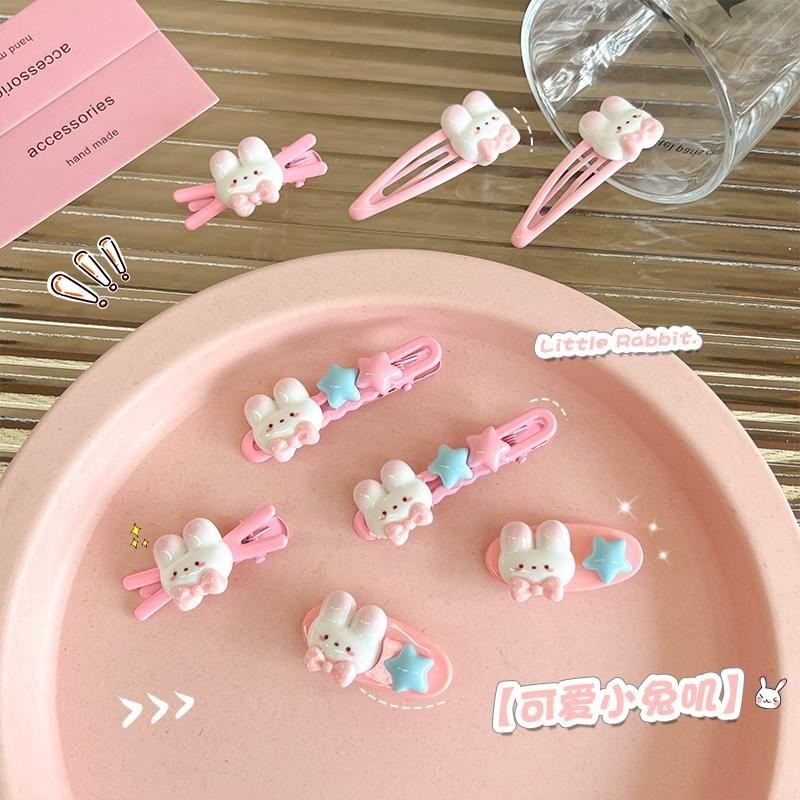 หวานกระต่ายน้อยbbกิ๊บติดผมสาวด้านผมหักเรียบเครื่องประดับผม