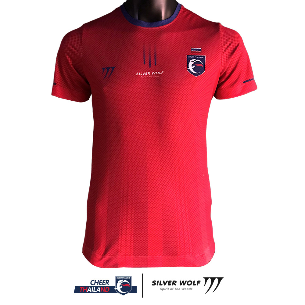SILVER WOLF SPORT เสื้อเชียร์ทีมชาติไทย Football เสื้อฟุตบอลชาย รุ่น Cheer Thailand Collection สีแดง