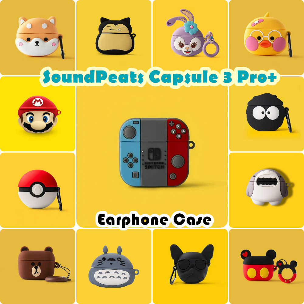 READY STOCK!นําไปใช้กับ SoundPeats Capsule 3 Pro+ เคส Case เคสหูฟัง การ์ตูนน่ารัก ซิลิโคนนุ่ม NO.1