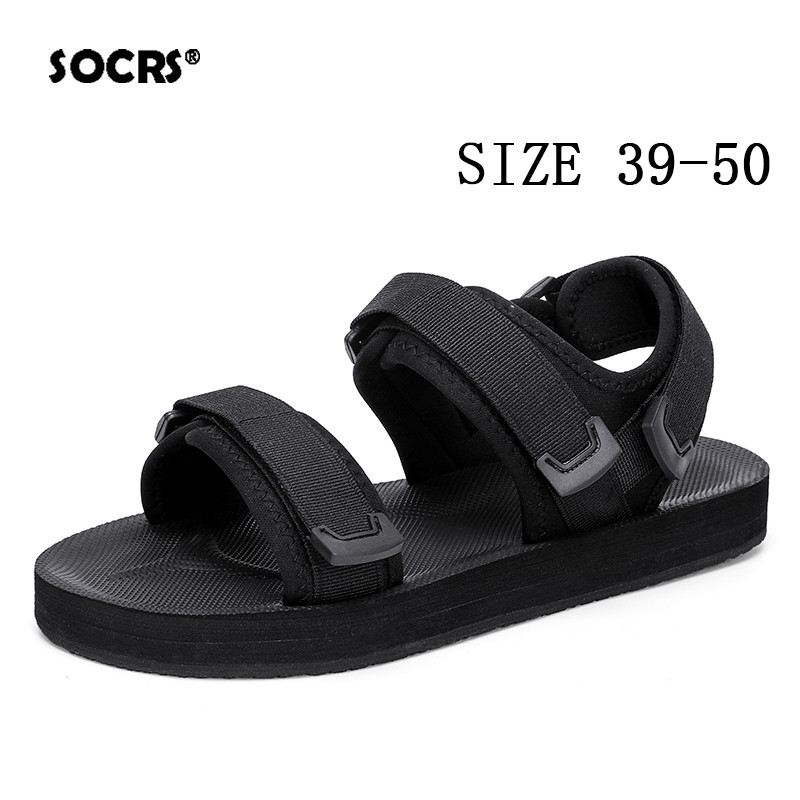 SOCRS โซคาร์ส 2024 ผู้ชายรองเท้าแตะฤดูร้อนสวมใส่ลื่นรองเท้าแตะชายหาดแนวโน้มรองเท้าแตะลําลองระบายอากาศหนาด้านล่างคุณภาพสูงขนาดใหญ่ 46 47 48 49