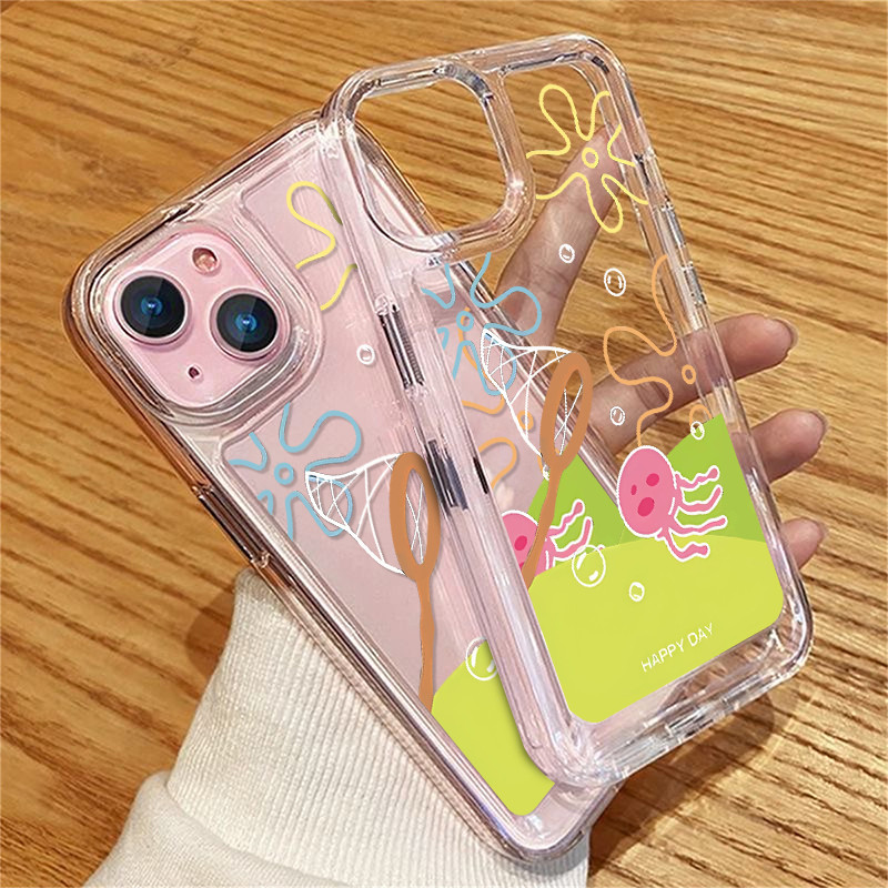 นุ่มน่ารักการ์ตูนกรณีเข้ากันได้สําหรับ IPhone 16 15 14 11 Pro Max 13 12 8 7 Plus XS X XR ฝาครอบโทรศัพท์เซลล์ Precticer ปลอกกันกระแทก