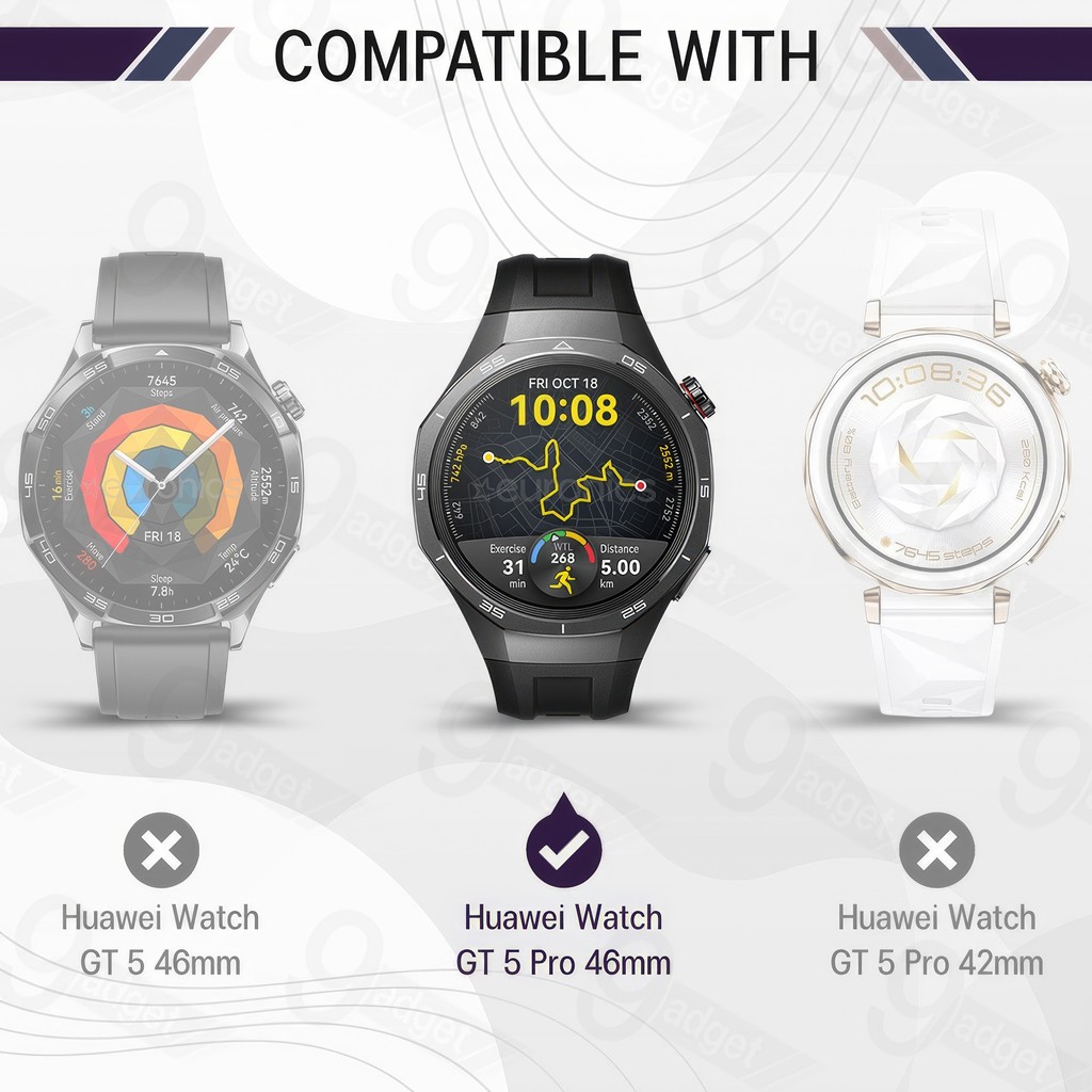 9Gadget - เคส Bumper Huawei Watch GT5 Pro 46 มม. เต็มจอ กระจกกันรอย ฟิล์ม เคส  - Case Bumper Protector GT 5 Pro 46mm - รูปที่ 2