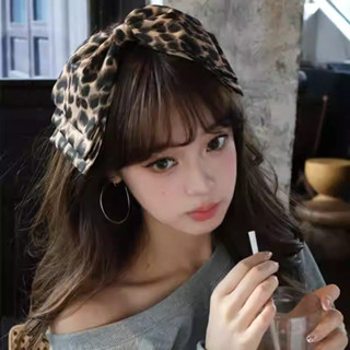 กิ๊บติดผมโบว์ขนาดใหญ่ผ้าซาตินพิมพ์ลายเสือดาวย้อนยุคสําหรับผู…