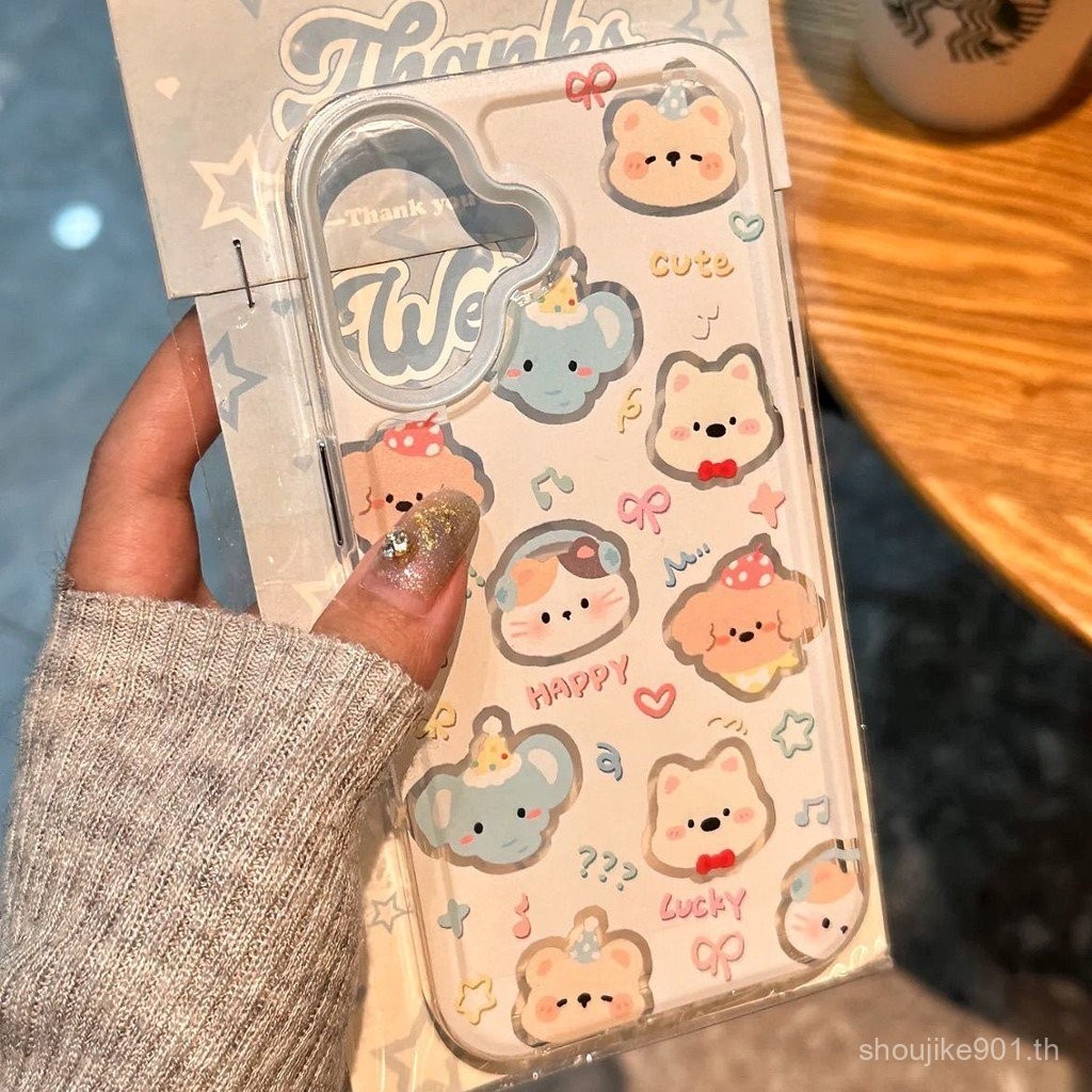 ขายคอลเลกชั่นสัตว์น่ารักเหมาะสำหรับเคสโทรศัพท์มือถือ iphone16เคสนิ่ม Apple 15PROMAX 13รุ่นระเบิด12 11/16 lfyc