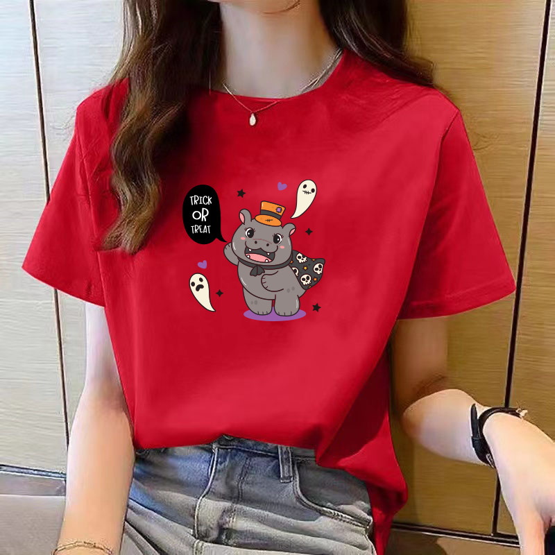 女上衣 ผู้หญิงเสื้อยืด ฤดูร้อนรอบคอเสื้อยืดผู้หญิงเสื้อผ้าสไตล์เกาหลี แขนสั้นเสื้อยืดสีขาวผู้หญิงขนาดบวกด้านบน