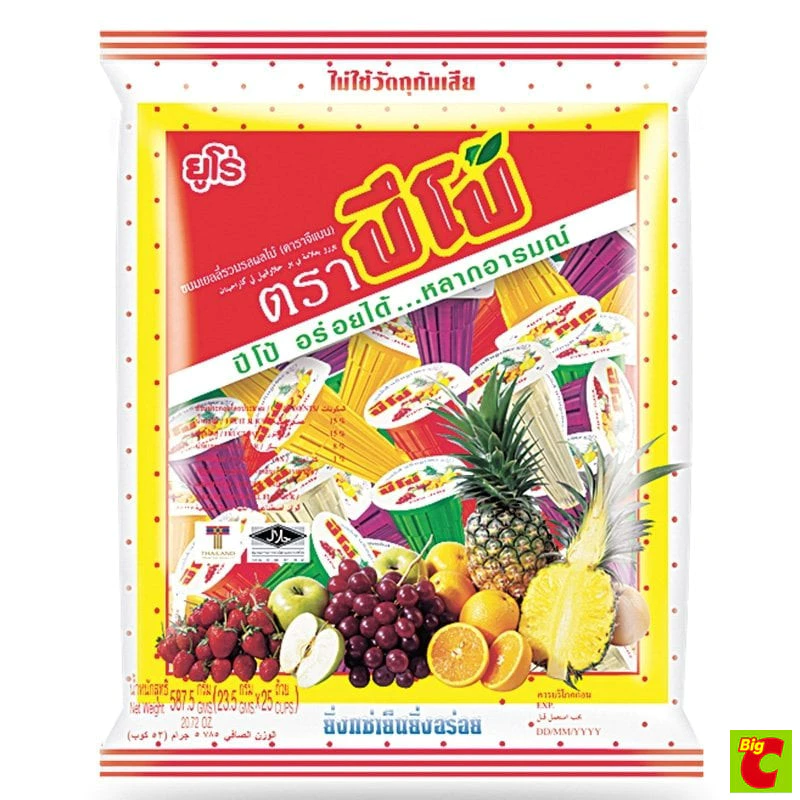 ปีโป้ ขนมเยลลี่รวมรสผลไม้ (คาราจีแนน) 587.5 ก.