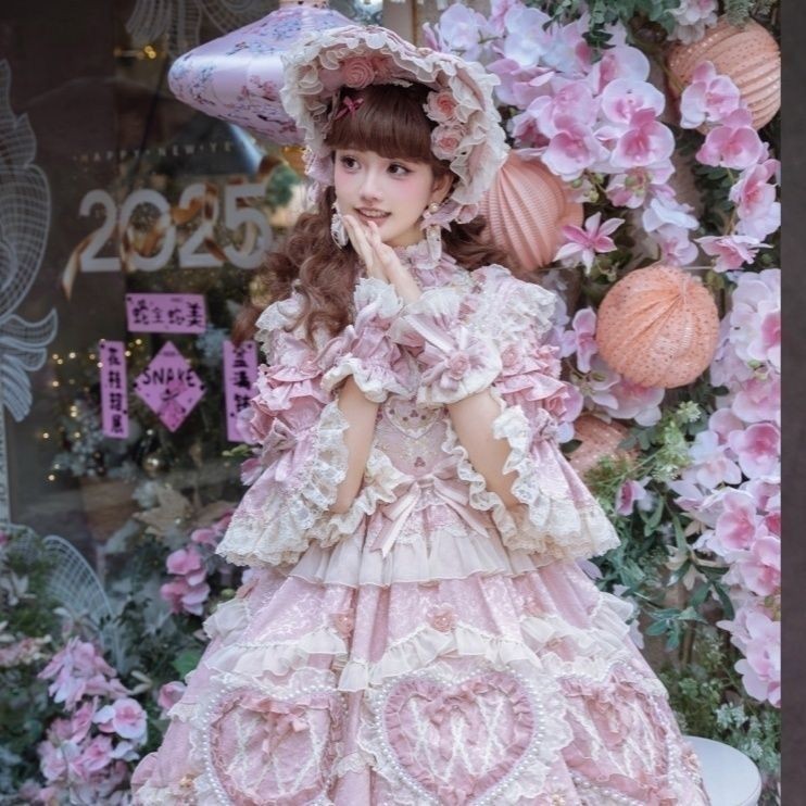 Br Thorn Rose Original Design โบราณเค้กโบราณ Gorgeous Lolita กระโปรง Lolita ชุด/ลูกปัด 257.3