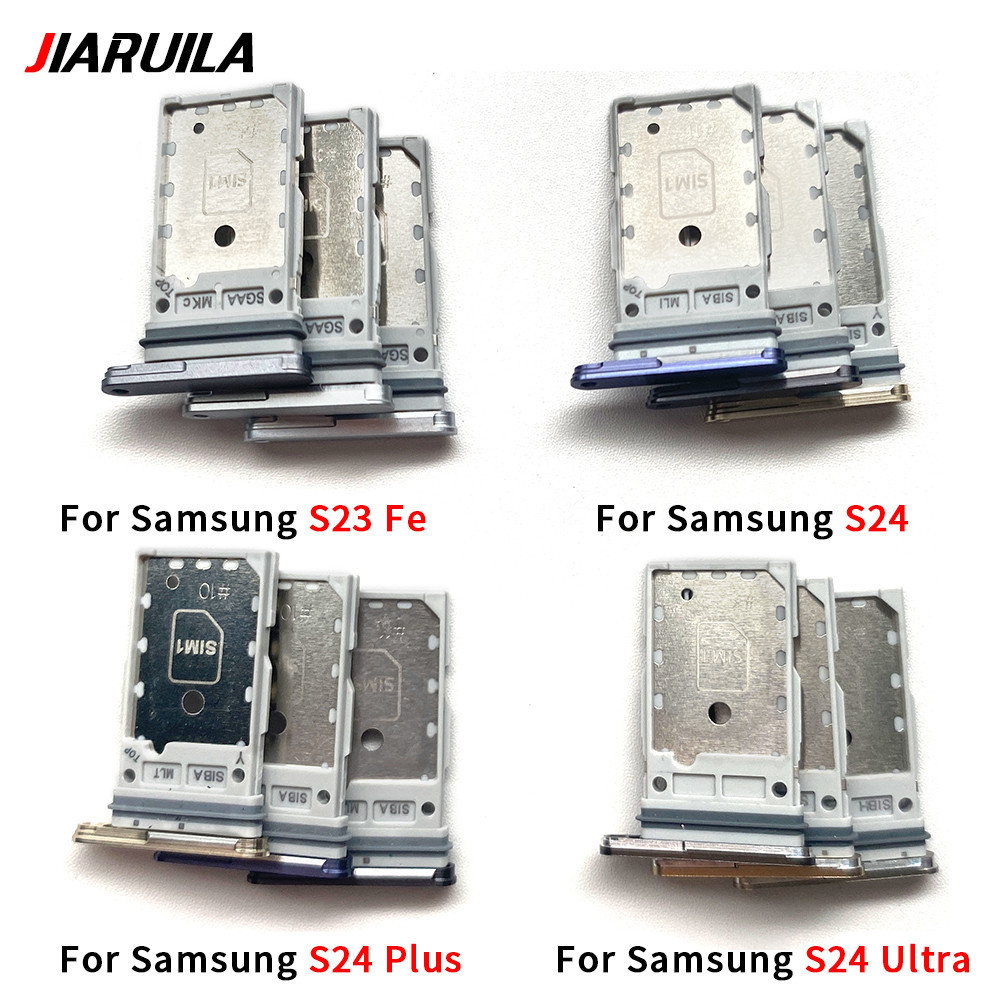 สําหรับ Samsung S24 Plus Ultra S23 Fe ซิมการ์ดถาดผู้ถือสล็อตอะแดปเตอร์เปลี่ยนชิ้นส่วน