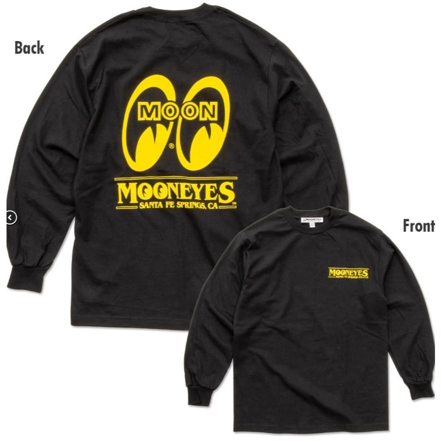 MOONEYES เสื้อยืดแขนยาว Big Eyeshape สีดำ พร้อมสต็ock 2025