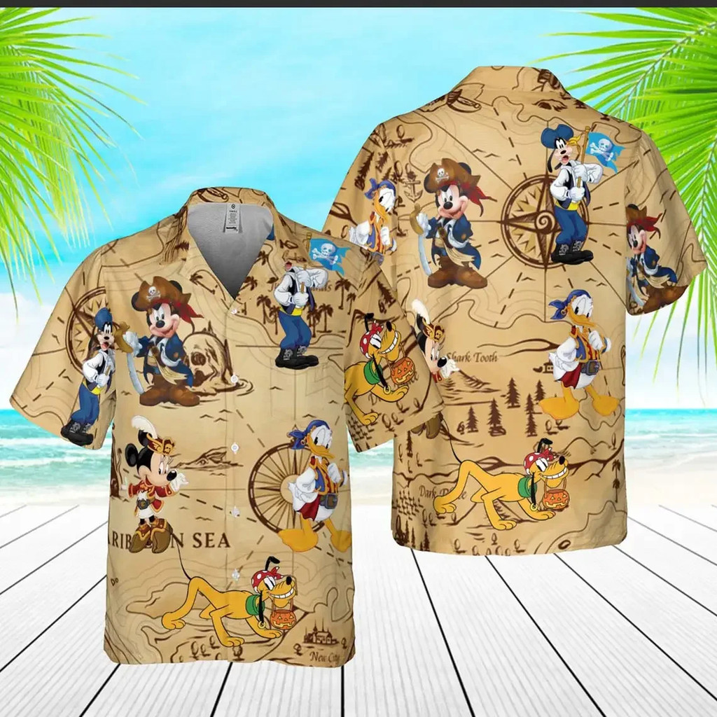 Retro Pirate Mickey Hawaii Shirt - Vintage Inspired Mickey Pirate Fashion