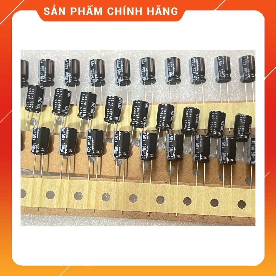 [ 10 ชิ้น ] NICHICON CAPACITOR 50V 100UF, 50V100UF, 100UF50V, 100UF 50V (8x10mm )
