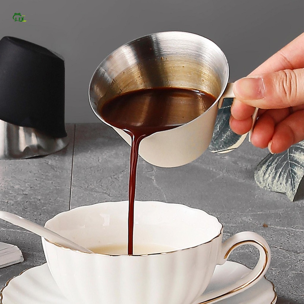 การวัดถ้วยตวงสแตนเลสถ้วยสกัดถ้วยตวงกาแฟสําหรับทําเอสเพรสโซ่กาแฟ