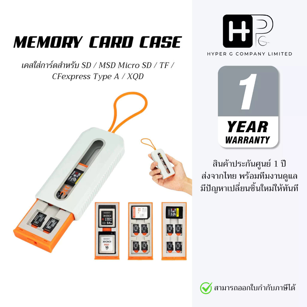JJC Memory Card Case เคสใส่ SD Card / Micro SD / TF / CFexpress Type A / XQD (ประกันศูนย์ไทย)