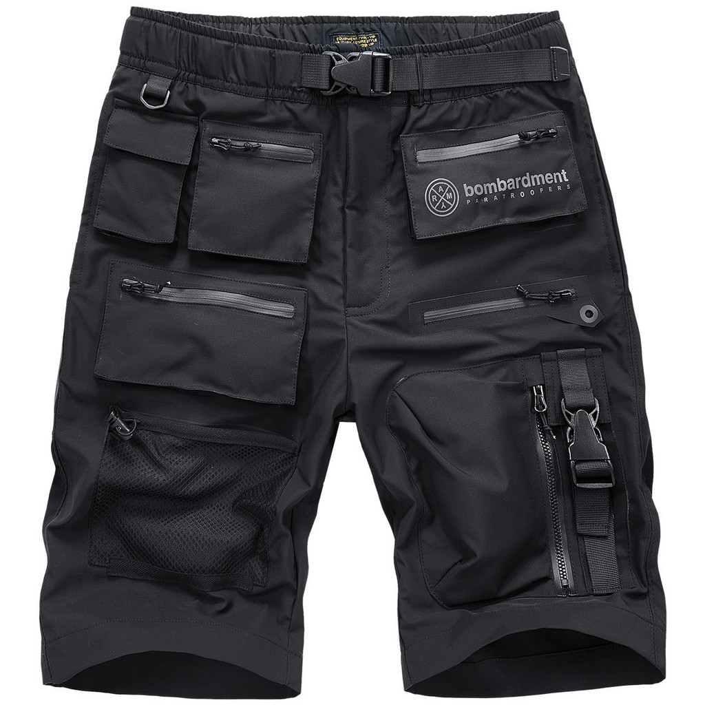 VIP Flight Street Wear Functional Overalls Shorts ผู้ชายหลวมหลายกระเป๋ากีฬา Quick-drying Casual กางเ