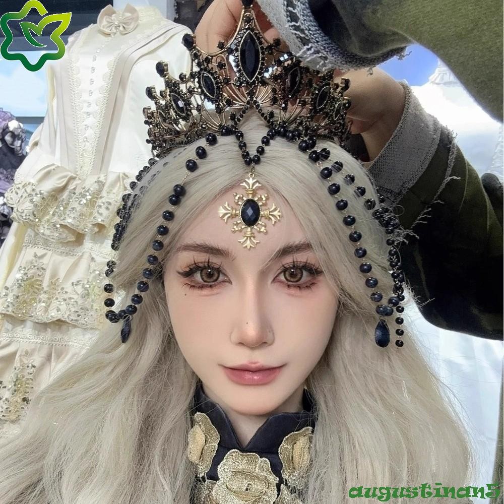 เครื่องประดับมงกุฎบารอกทรงโกธิก สไตล์ราชินีสำหรับการแสดงบนเวที เจ้าสาวและงานพิเศษ