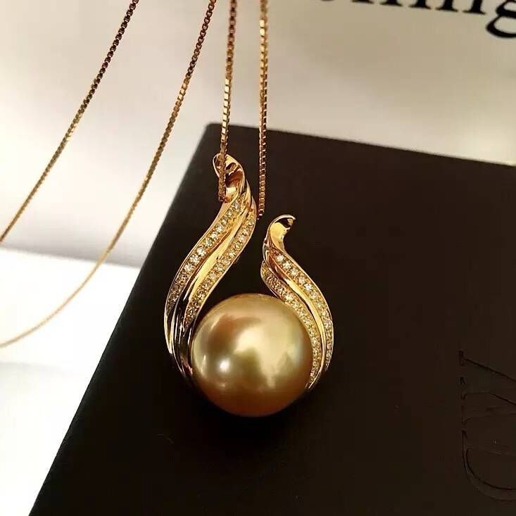 Nb nb nbn Wood Home Nanyang Gold Bead จี้ s925 เงินสเตอร์ลิงหญิงออสเตรเลียไข่มุกสีขาว Sea Shell ลูกป