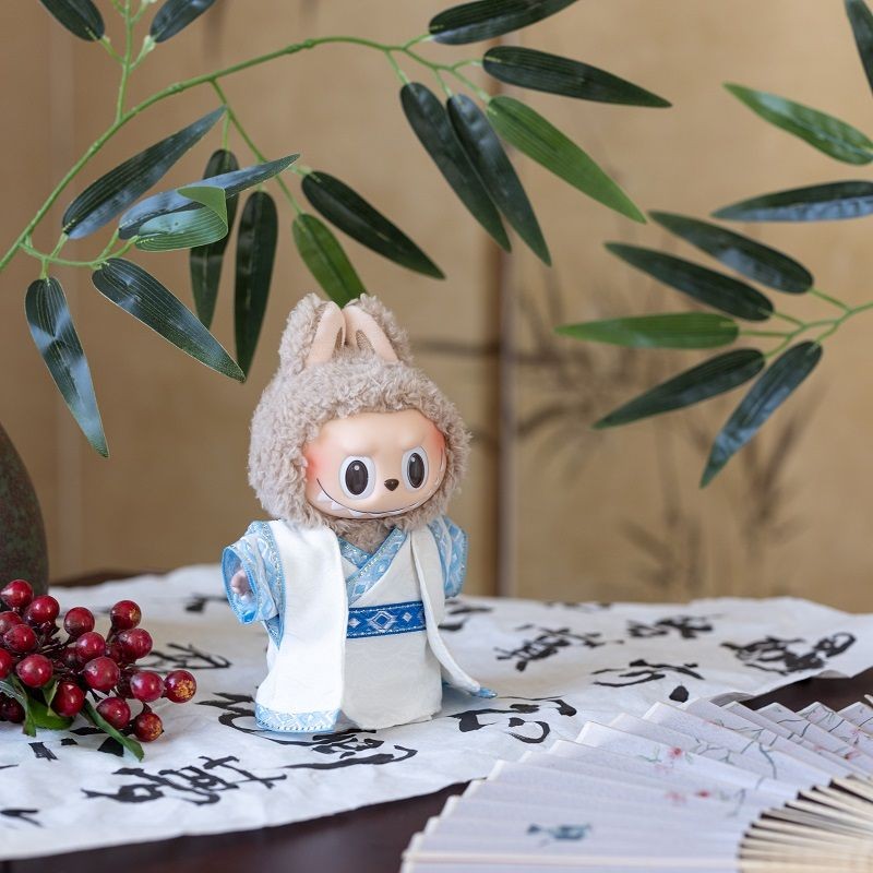 JurassicWorld Rebirth 17 ซม.labubu เสื้อผ้าเด็กรุ่น Third Generation Antique Han ชุดเครื่องแต่งกายตุ