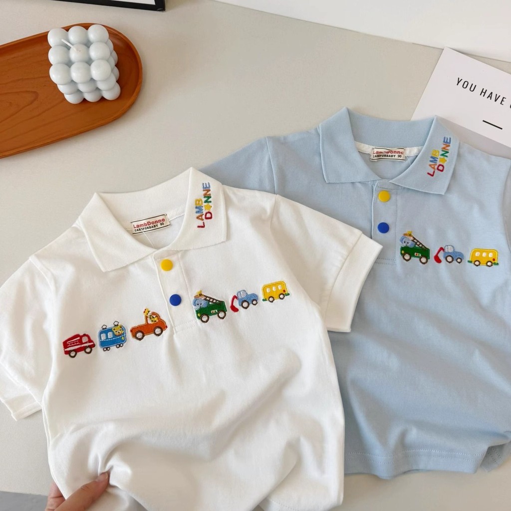 เสื้อโปโลแขนสั้นผู้ชาย แบบเกาหลีใหม่ ทำจากผ้าฝ้ายแท้ ดีไซน์เรียบง่าย ใส่สบาย