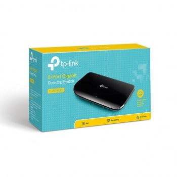SG1008D | Switch Hub TP-LINK TL-SG1008D 8 Port Gigabit 100/1000 MBPS ของแท้ 100% (สีดํา)