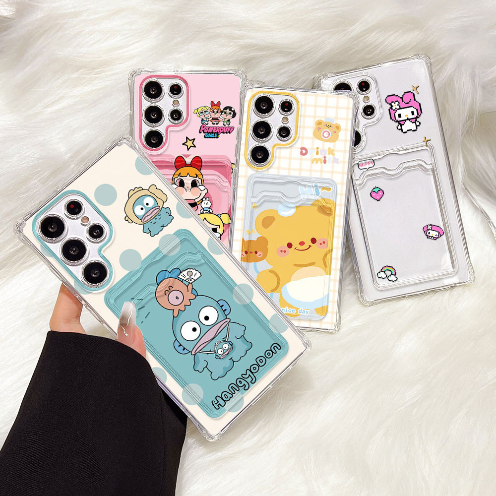 Card Holder เคส For Samsung Galaxy A56 5G A06 A05S A16 A15 A55 A05 A54 A12 A36 A26 A25 A22 A34 A35 A52s A53 A14 A13 A73